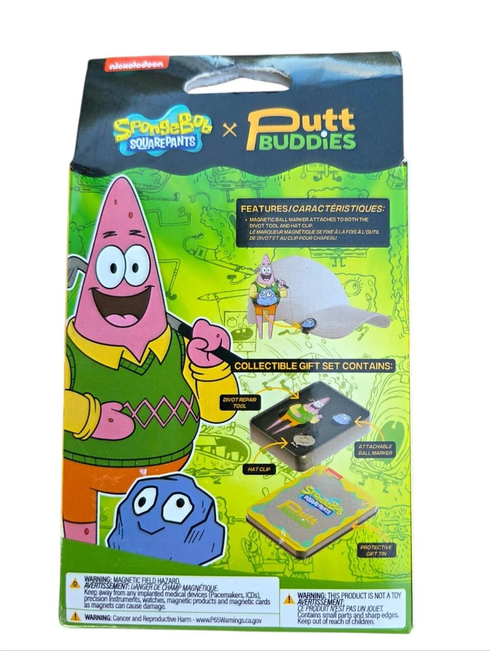 SpongeBob Squarepants Putt Buddies Patrick Divot Tool/Pete The Rock Ball Marker